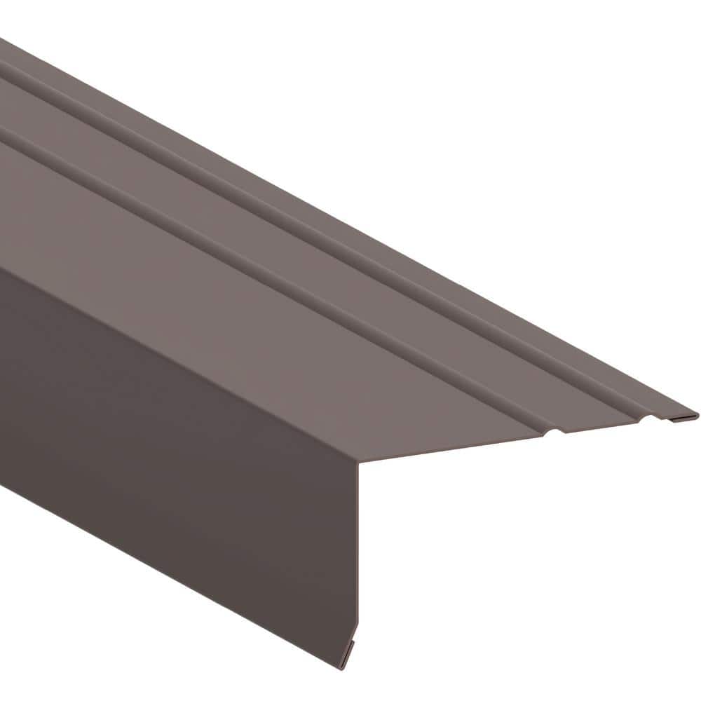 Gibraltar Building Products 1-7/8 in. x 1-7/8 in. x 10 ft. Galvanized Steel Drip Edge Flashing in Brown