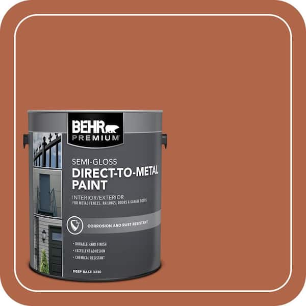 BEHR PREMIUM 1 gal. #M200-7 Rusty Gate Semi-Gloss Direct to Metal Interior/Exterior Paint (2)