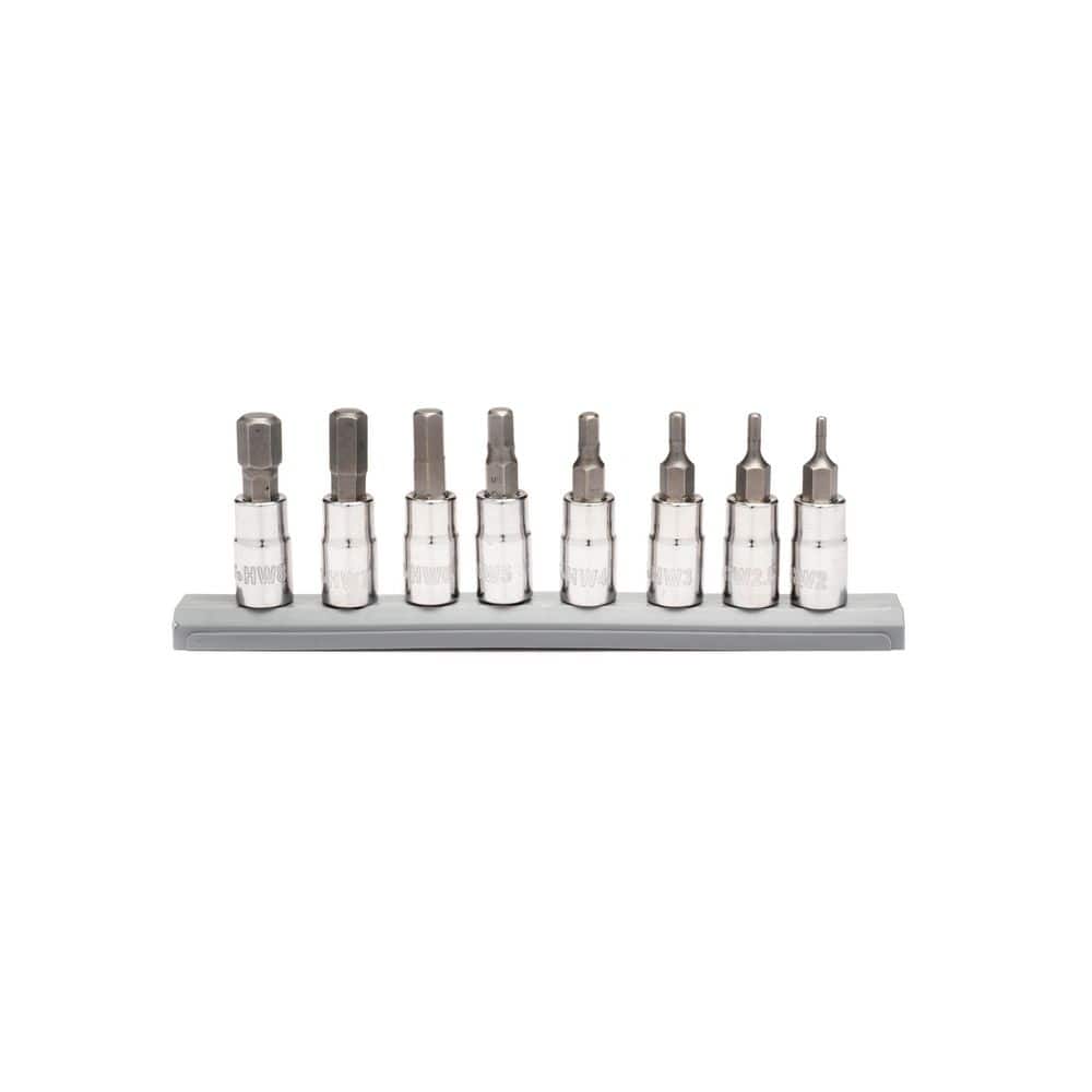 Husky 1/4 in. Drive Metric Hex Bit Socket Set (8-Piece)