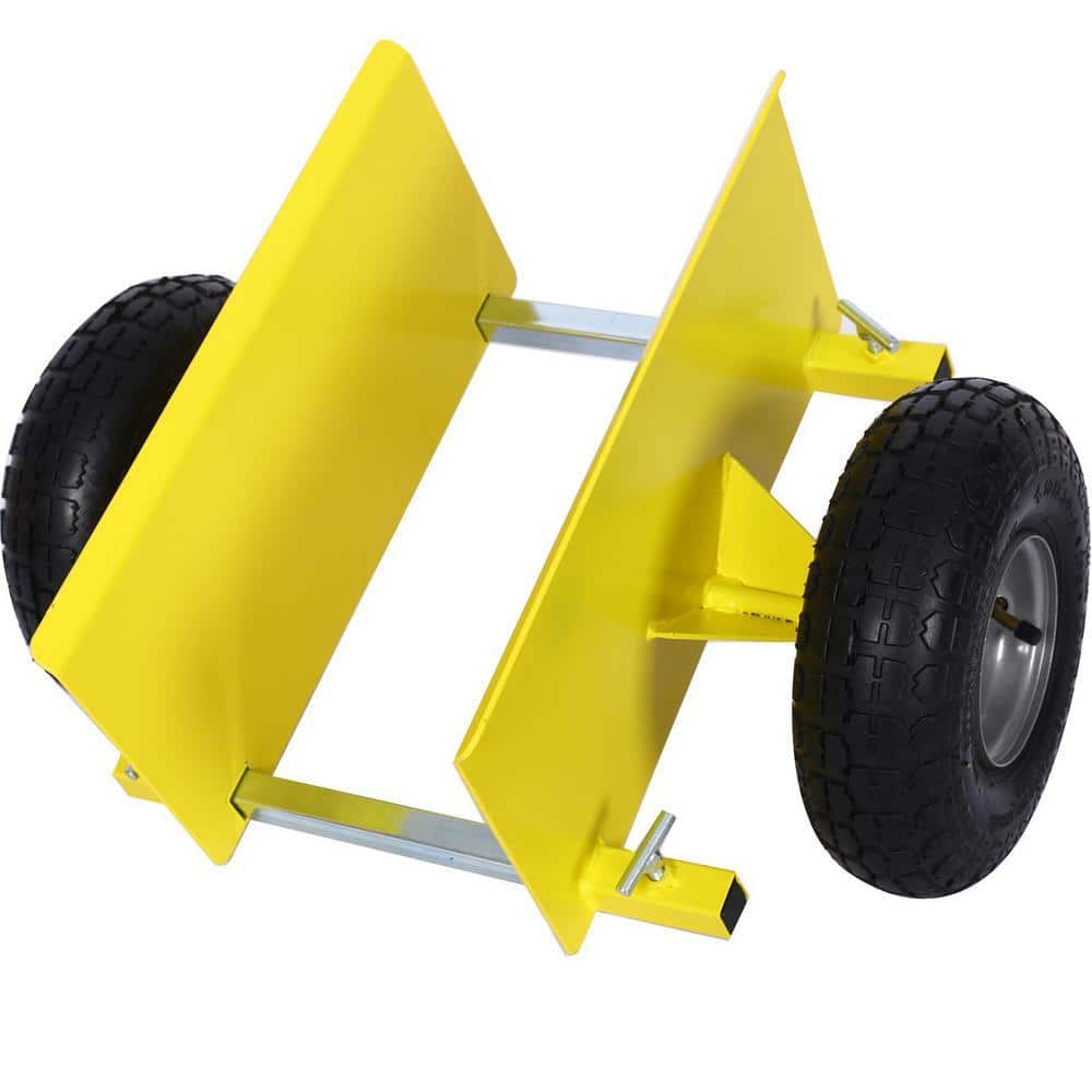 Miscool Ami 600 lbs. 10 in. Pneumatic Wheels Panel Dolly in Yellow (1)