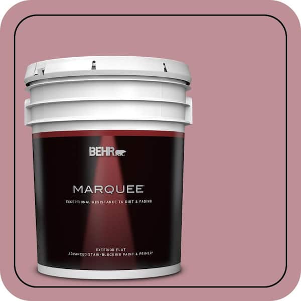 BEHR MARQUEE 5 gal. #S130-4 Cherry Juice Flat Exterior Paint & Primer (2)