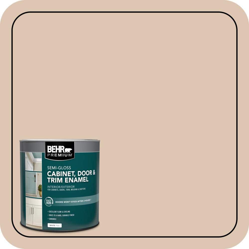 BEHR PREMIUM 1 qt. #280E-2 Arabian Sands Semi-Gloss Enamel Interior/Exterior Cabinet, Door & Trim Paint