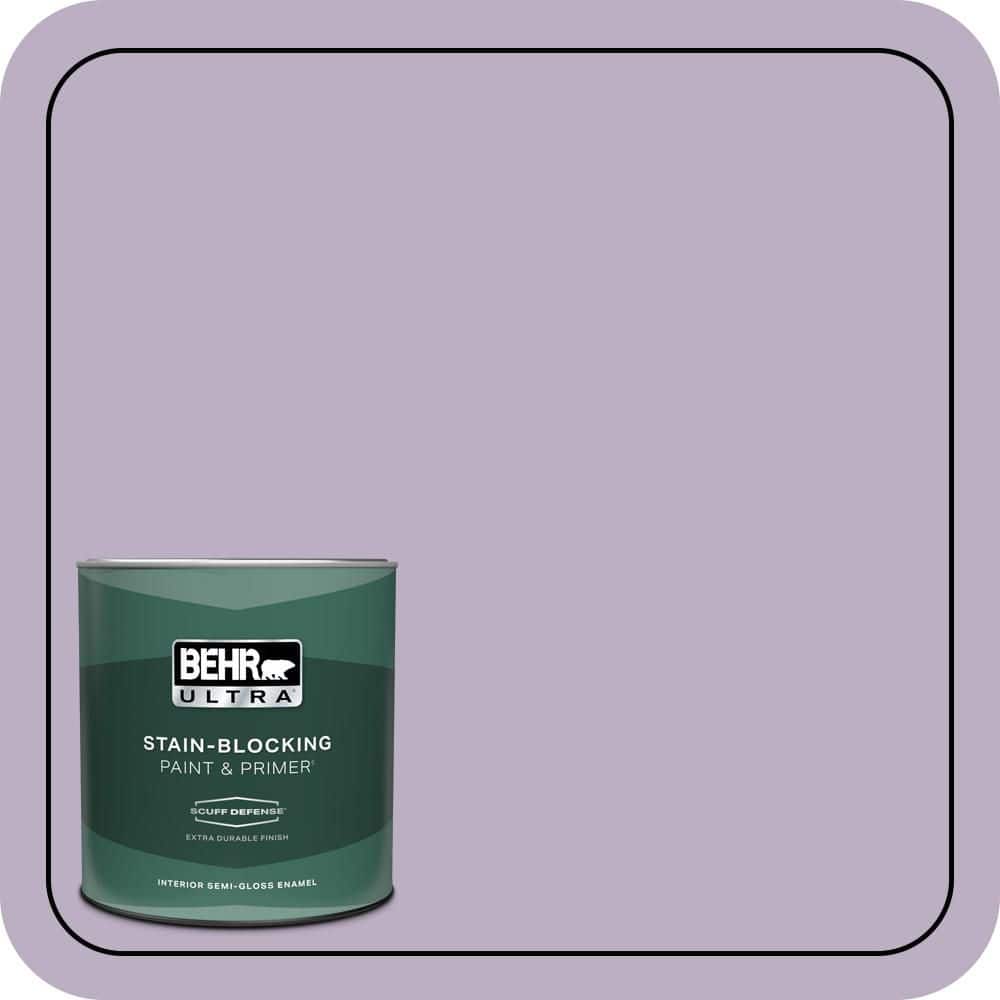 BEHR ULTRA 1 qt. #S100-3 Courtly Purple Extra Durable Semi-Gloss Enamel Interior Paint & Primer