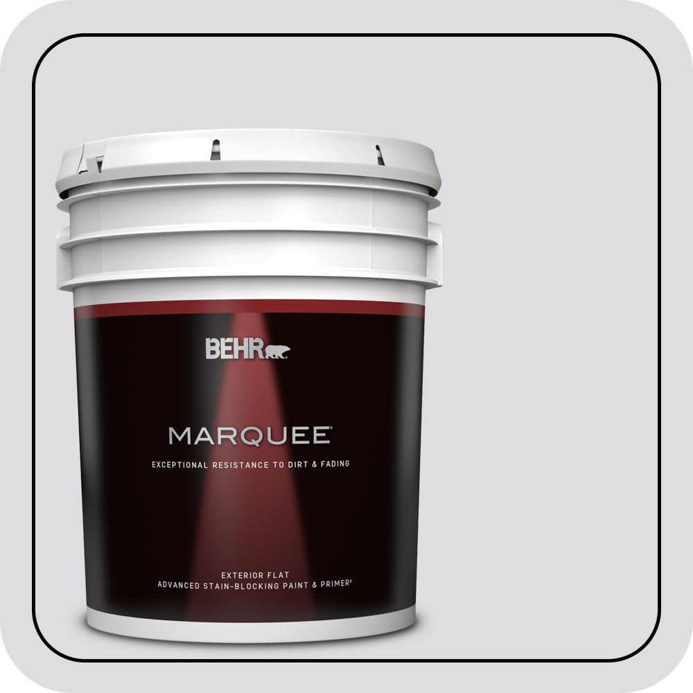 BEHR MARQUEE 5 gal. #N100-1 Enigma Flat Exterior Paint & Primer