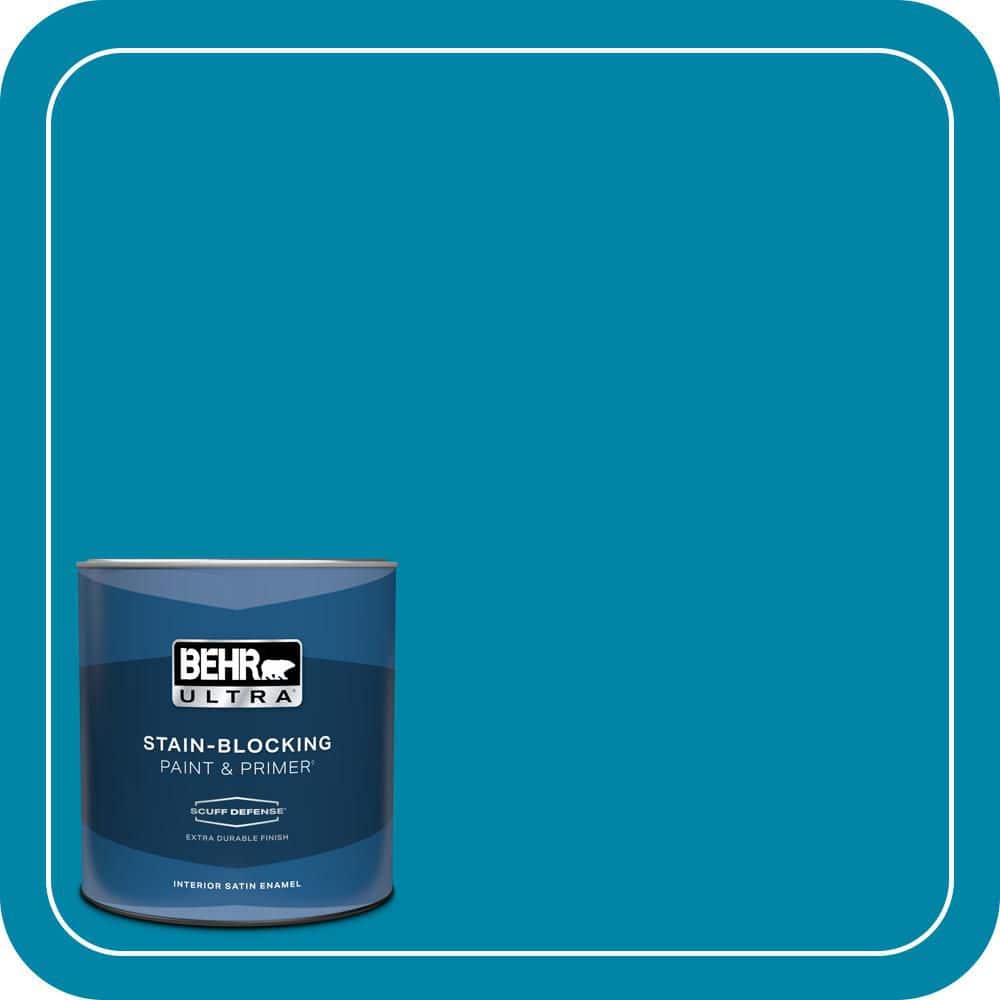BEHR ULTRA 1 qt. #MQ4-53 Tibetan Turquoise Extra Durable Satin Enamel Interior Paint & Primer