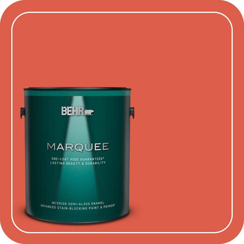 BEHR MARQUEE 1 gal. #P180-6 Pimento Semi-Gloss Enamel Interior Paint & Primer