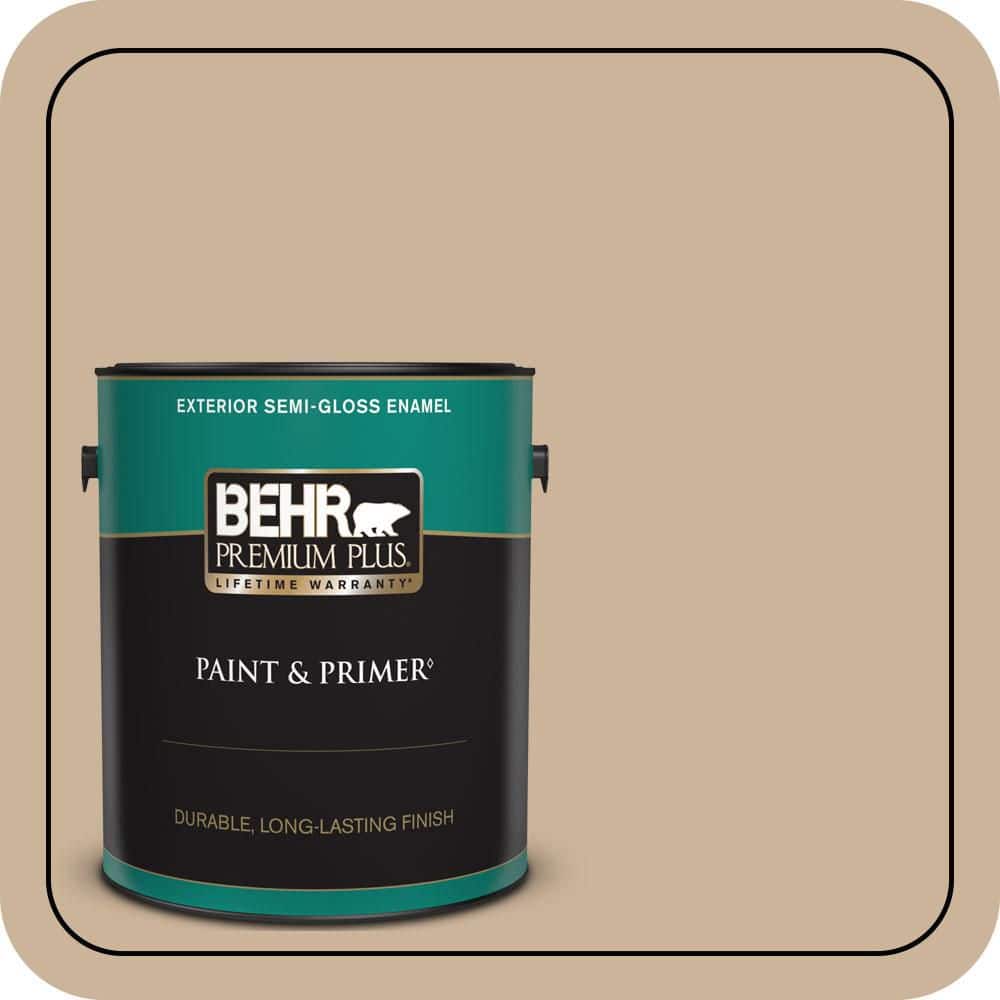 BEHR PREMIUM PLUS 1 gal. #T17-03 Sepia Filter Semi-Gloss Enamel Exterior Paint & Primer