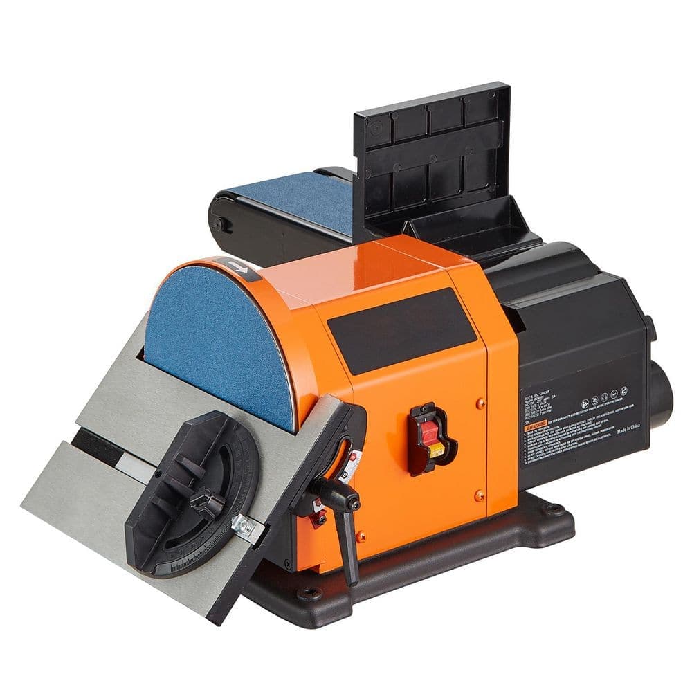 SKYSHALO Professional Belt Sander, 6 in. Disc Sander and 4 x 36 in. Belt Sander with 5A Induction Motor Cast Aluminum Worktable (1)