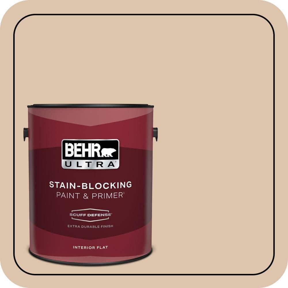 BEHR ULTRA 1 gal. #PPU3-08 Sienna Dust Extra Durable Flat Interior Paint & Primer