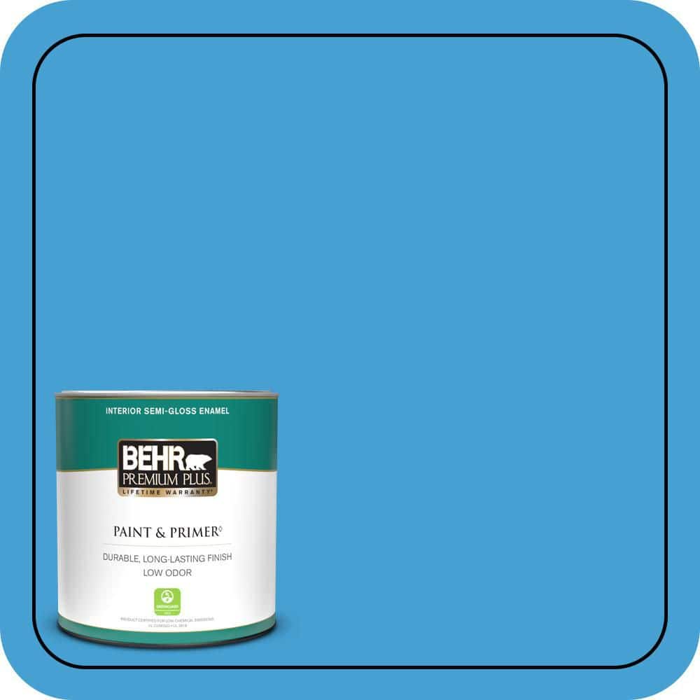 BEHR PREMIUM PLUS #P500-5 Peaceful River Flat Low Odor & Primer (1)