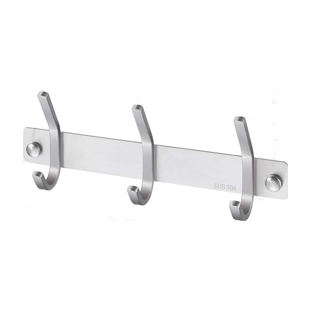 16 GAUGE SINKS Ian 8.7 in . J-Hook Robe/Towel Hook in Brushed Steel 16GS-36124 (1)