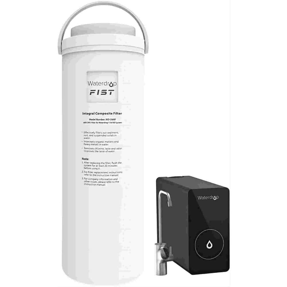 Waterdrop WD-D6RF Filter, Replacement for WD-D6-B Reverse Osmosis System, 1-Year Lifetime