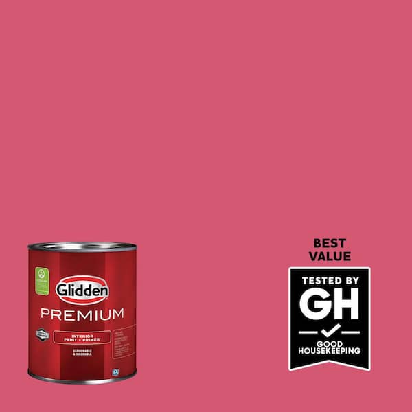 Glidden Premium 1 qt. PPG1184-6 Kenny's Kiss Satin Interior Latex Paint (2)