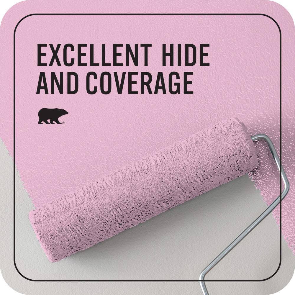 BEHR PREMIUM PLUS 1 qt. #690A-3 Sweet Taffy Flat EcoMix Plant-Based Interior Paint & Primer (2)