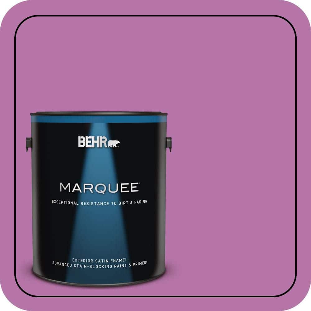 BEHR MARQUEE 1 gal. #P110-5A Eccentric Magenta Satin Enamel Exterior Paint & Primer