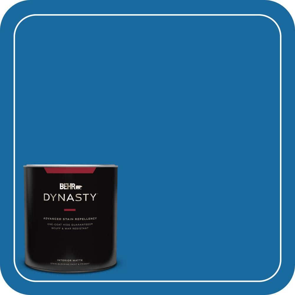 BEHR DYNASTY 1 qt. #S-G-560 Jazz Blue Matte Interior Stain-Blocking Paint & Primer