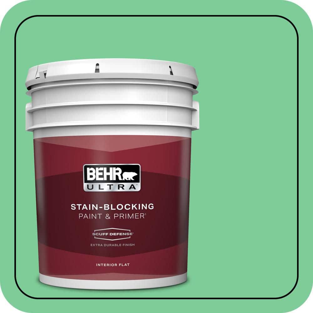 BEHR ULTRA 5 gal. #460B-4 Garden Glow Extra Durable Flat Interior Paint & Primer