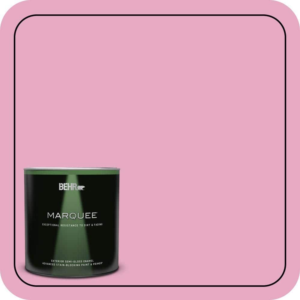 BEHR MARQUEE 1 qt. #P130-3 Little Princess Semi-Gloss Enamel Exterior Paint & Primer (1)