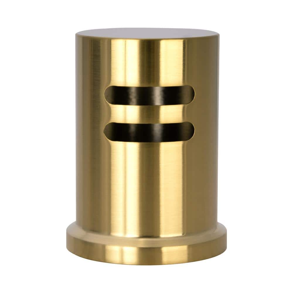 Akicon 1-7/8 in. OD x 2-15/32 in. H Solid Brass Dishwasher Air Gap Cover with Skirted in Brushed Gold