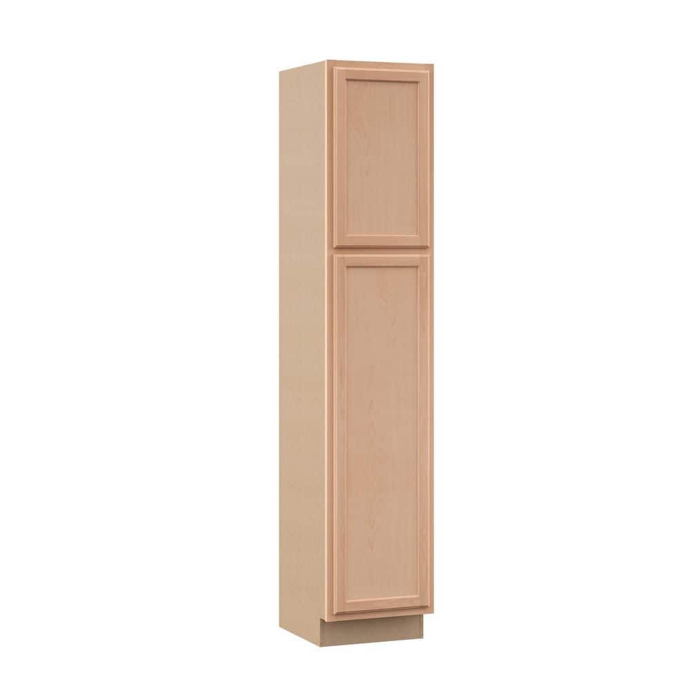 Hampton Bay Recessed Panel 18 in. W x 24 in. D x 90 in. H Assembled Pantry Kitchen Cabinet in Unfinished