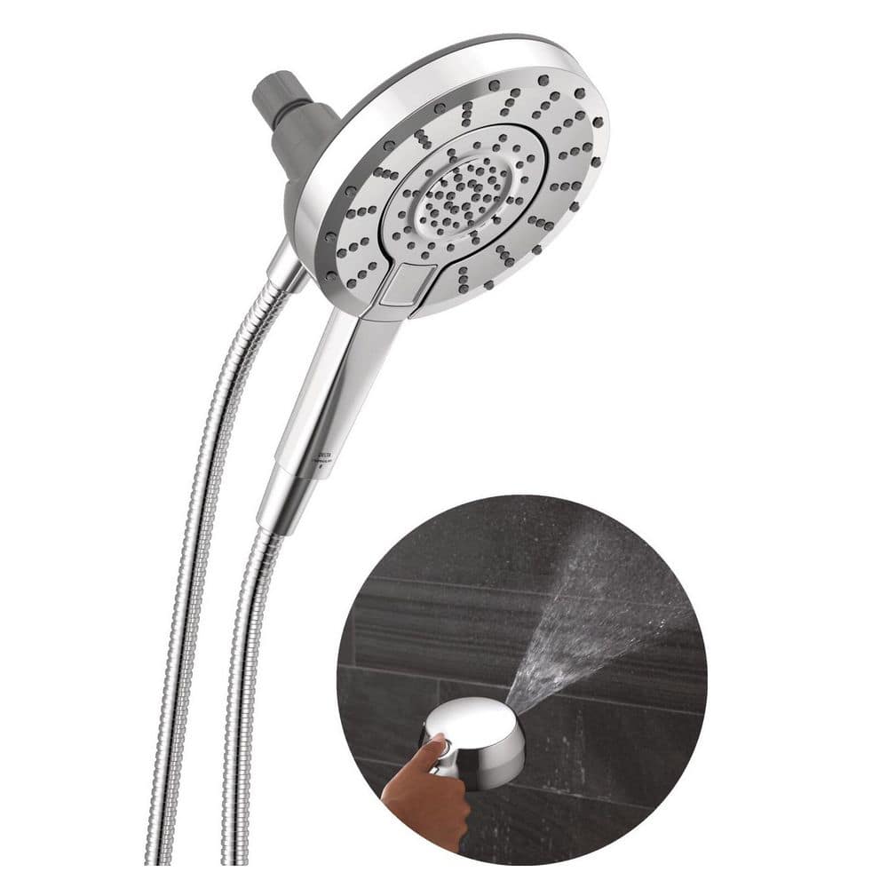 Delta In2ition ProClean 5-Spray Wall Mount Dual Fixed and Handheld Shower Head in Chrome (2)