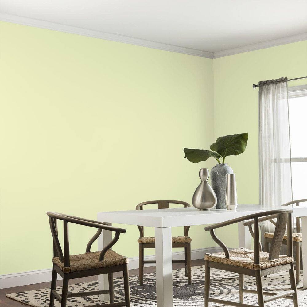 Glidden Ultra-Hide 1 gal. PPG1117-1 Delicate Daisy Eggshell Interior Paint (4)