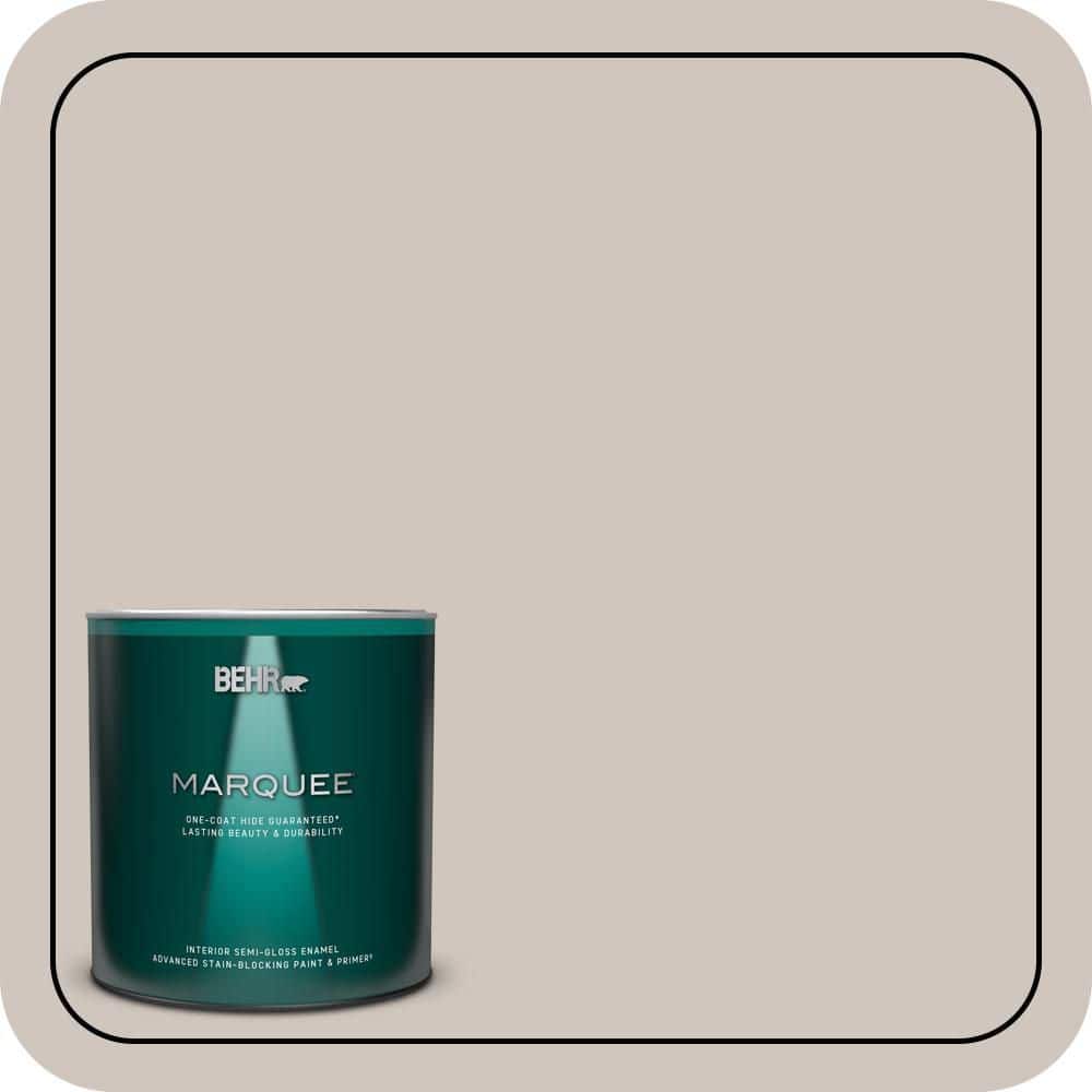 BEHR MARQUEE 1 qt. #PWN-71 Smoked Umber Semi-Gloss Enamel Interior Paint & Primer