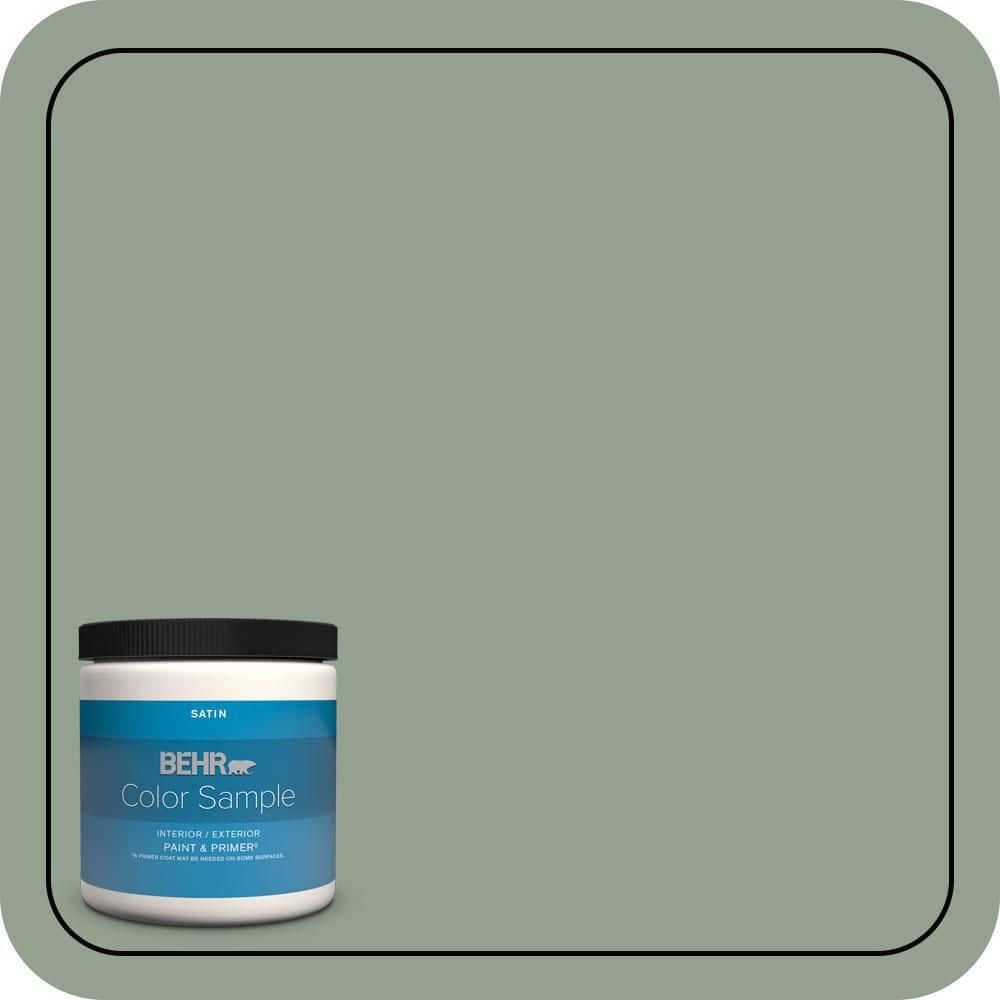BEHR PREMIUM PLUS #N400-4 Forest Path Interior/Exterior Paint & Primer Color Sample (1)