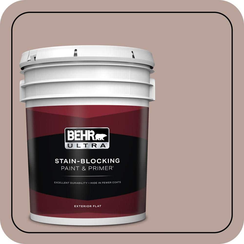 BEHR ULTRA 5 gal. #N150-3 Cocoa Craving Flat Exterior Paint & Primer