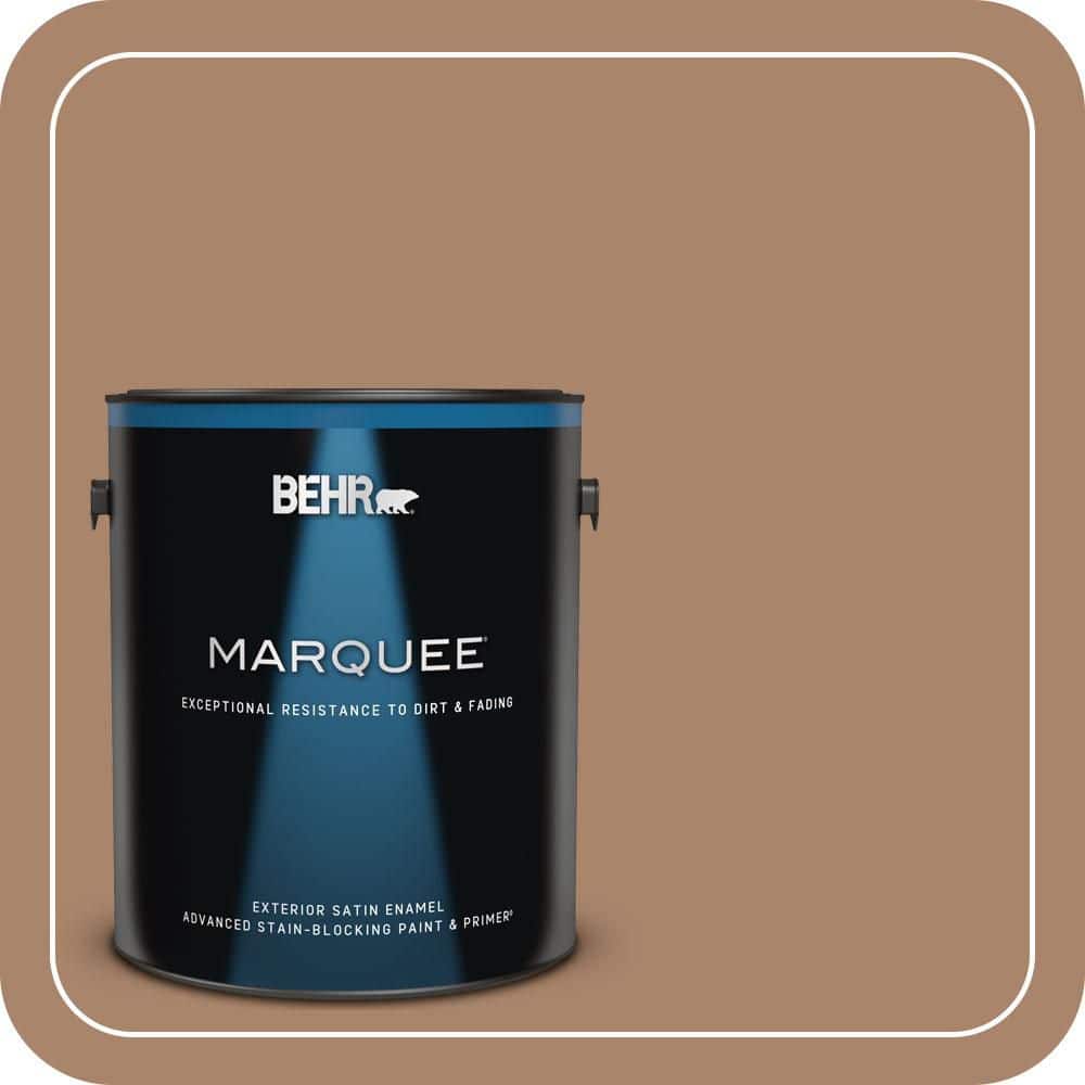 BEHR MARQUEE 1 gal. #S220-5 Nutshell Satin Enamel Exterior Paint & Primer
