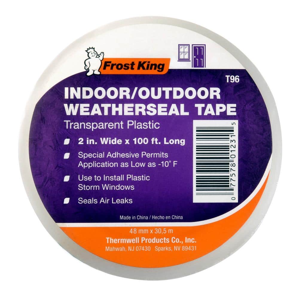 Frost King 2 in. x 100 ft. Interior/Exterior Clear Plastic Weather Seal Tape (2)