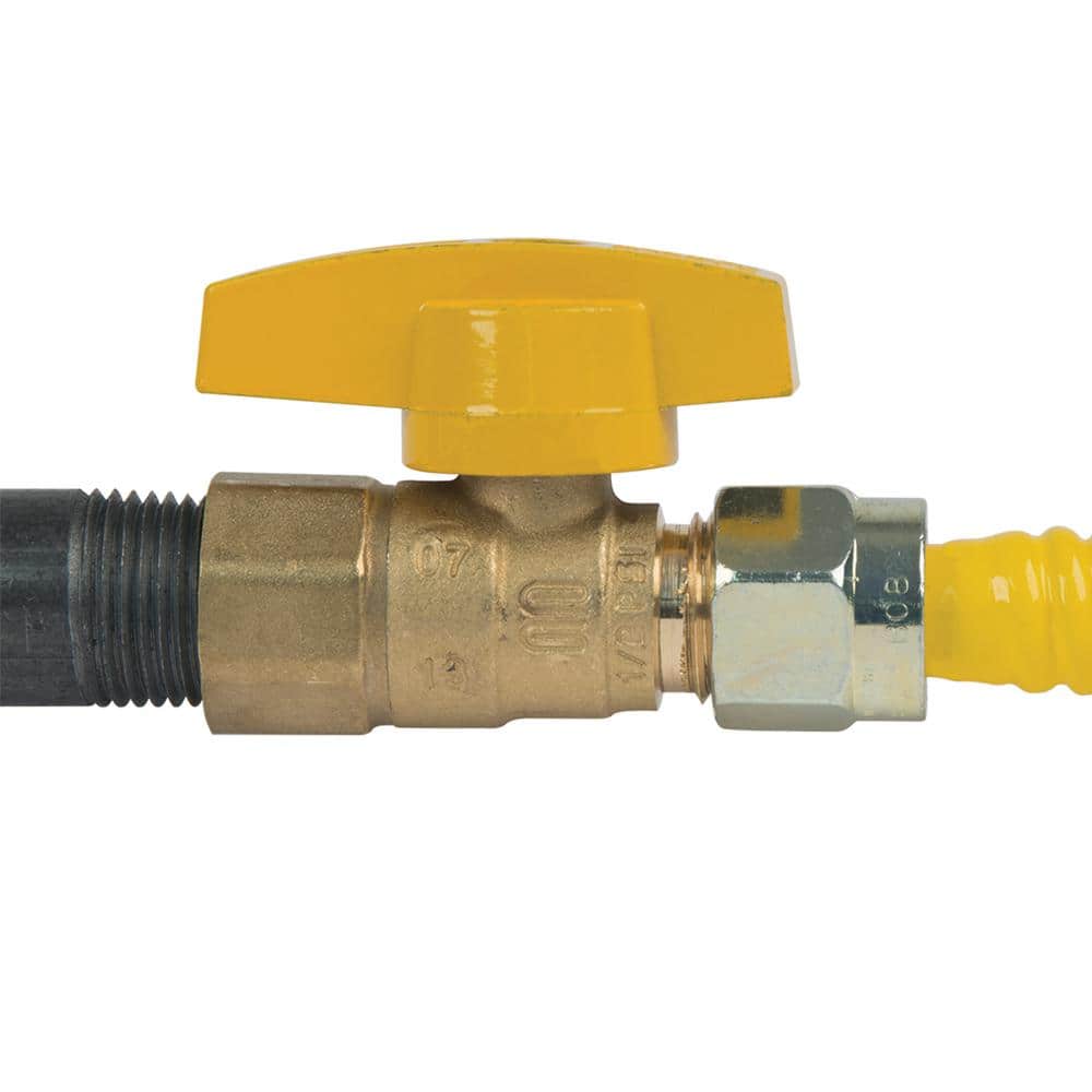BrassCraft 3/8 in. O.D. Flare x 1/2 in. FIP Gas Ball Valve (3)