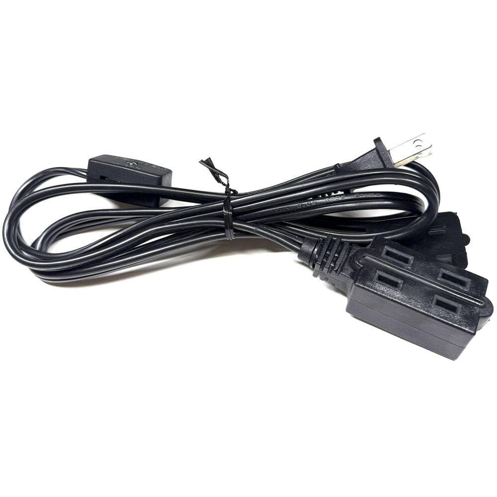 AMAX LIGHTING Amax Cord 6 ft. (16AWG) / 2-Conductors / 3000V (10 Amps) Cord color black (spt-1) (With Rotary on off Switch) 10-Pack (2)