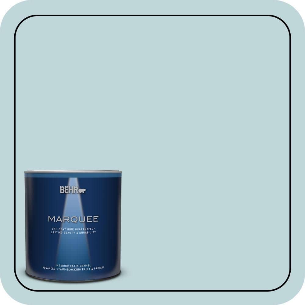 BEHR MARQUEE 1 qt. #S450-2 Wind Speed Satin Enamel Interior Paint & Primer