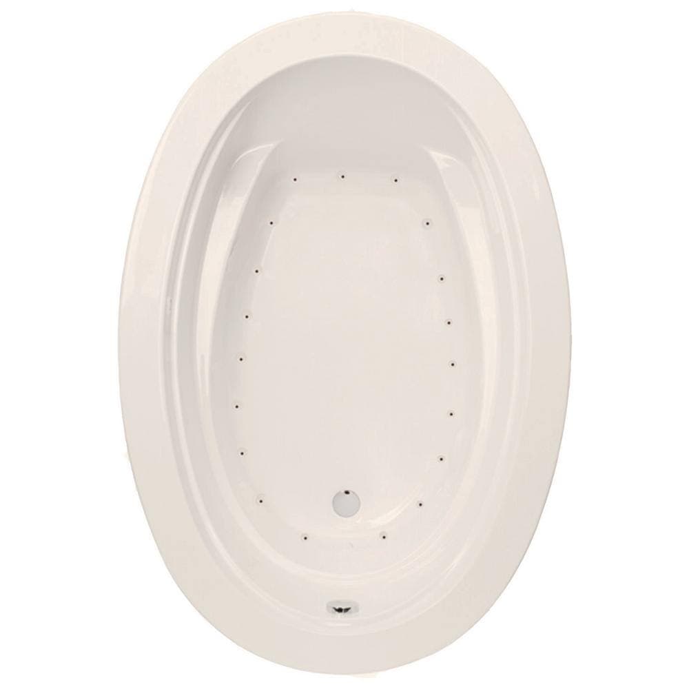 Aquatic Belmont I 59 in. Reversible Drain Acrylic Air Bath Tub in Biscuit (2)
