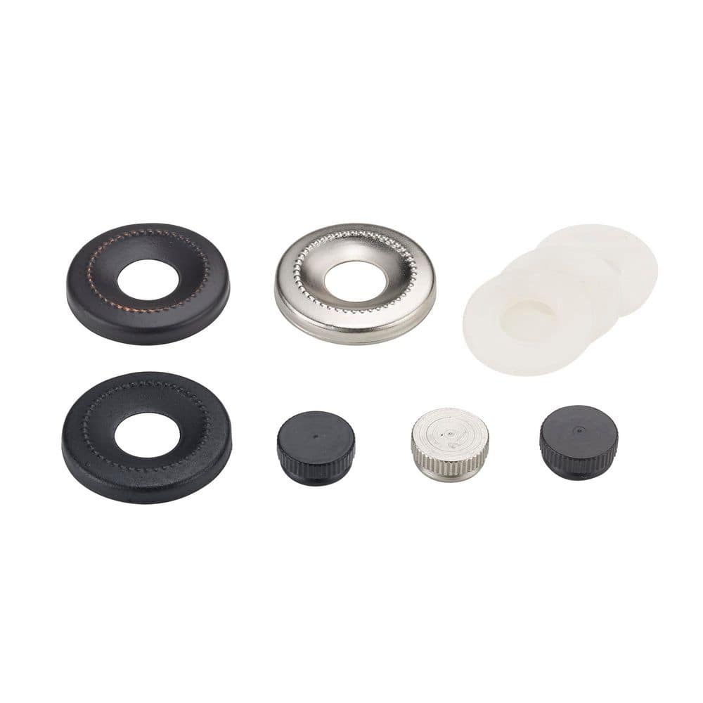Bel Air Lighting Assorted Finish 1/8-IP Lamp Lock-Up Cap Nut Kit in Matte Black, Oil Rubbed Bronze and Brushed Nickel (3-Pack) (2)