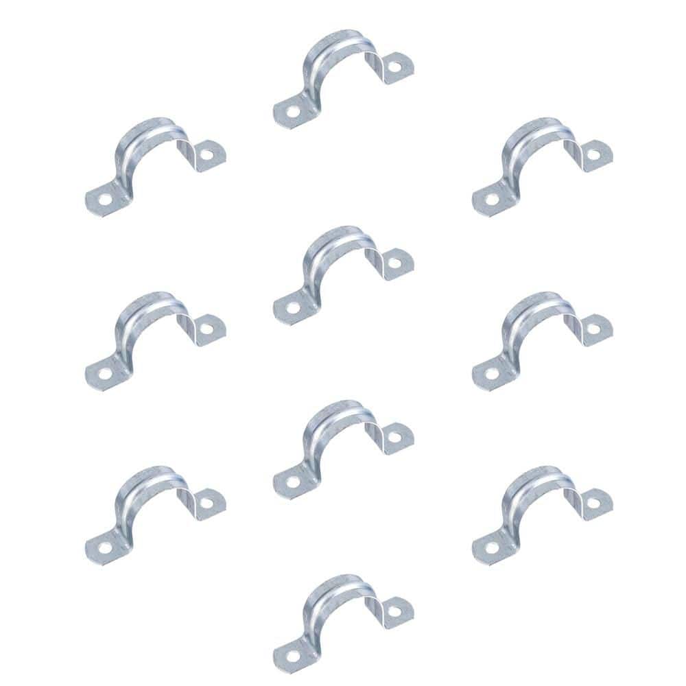 Oatey 3/4 in. Galvanized 2-Hole Pipe Hanger Strap (10-Pack)