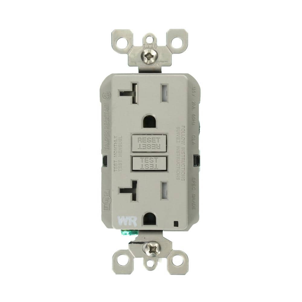 Leviton 125-Volt Duplex Self-Test Tamper Resistant/Weather Resistant GFCI Outlet, GFWT2-KW