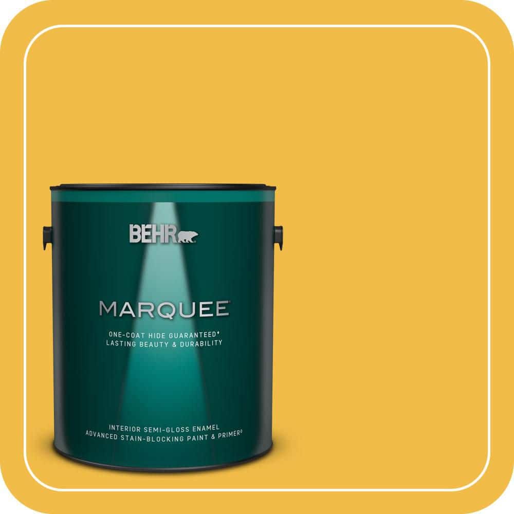 BEHR MARQUEE 1 gal. #P280-6 Bling Bling Semi-Gloss Enamel Interior Paint & Primer