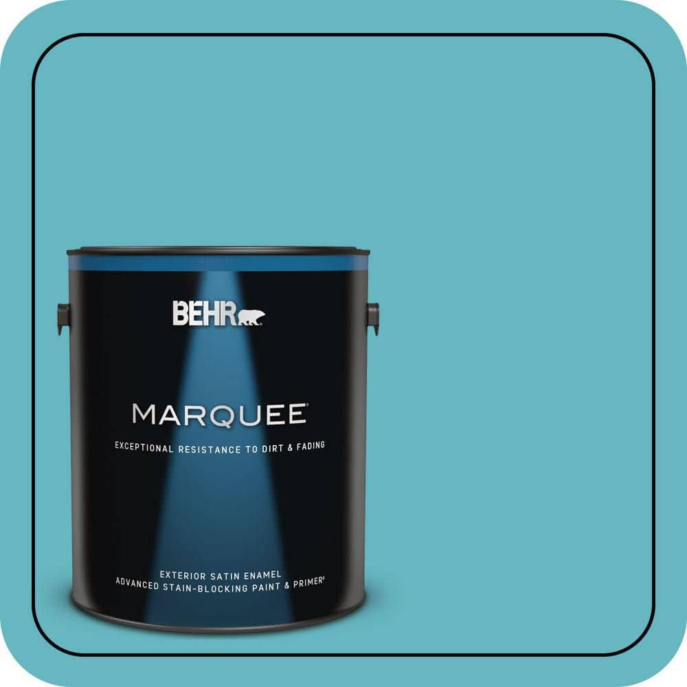 BEHR MARQUEE 1 gal. #520D-5 Tropical Tide Satin Enamel Exterior Paint & Primer