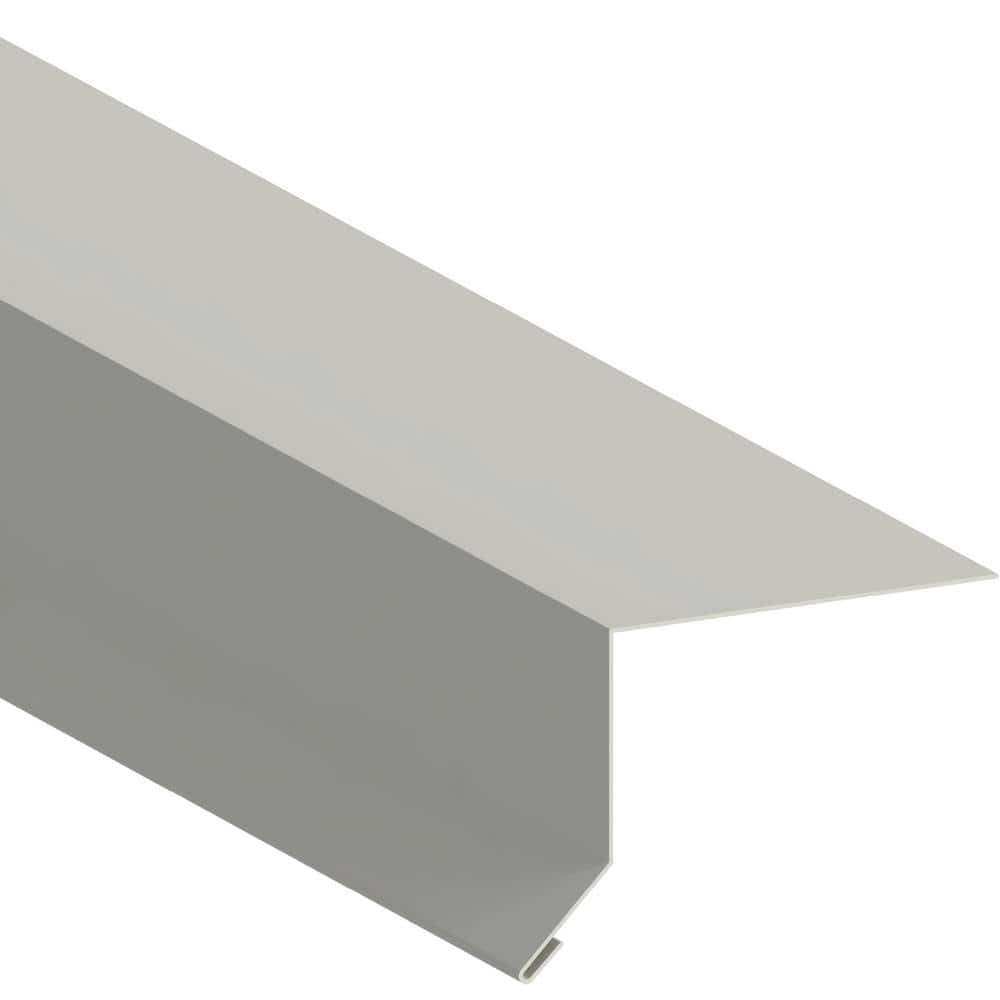 Gibraltar Building Products 1-1/4 in. x 2-1/4 in. x 10 ft. Hemmed Galvanized Steel Drip EdgeFlashing in White (1)