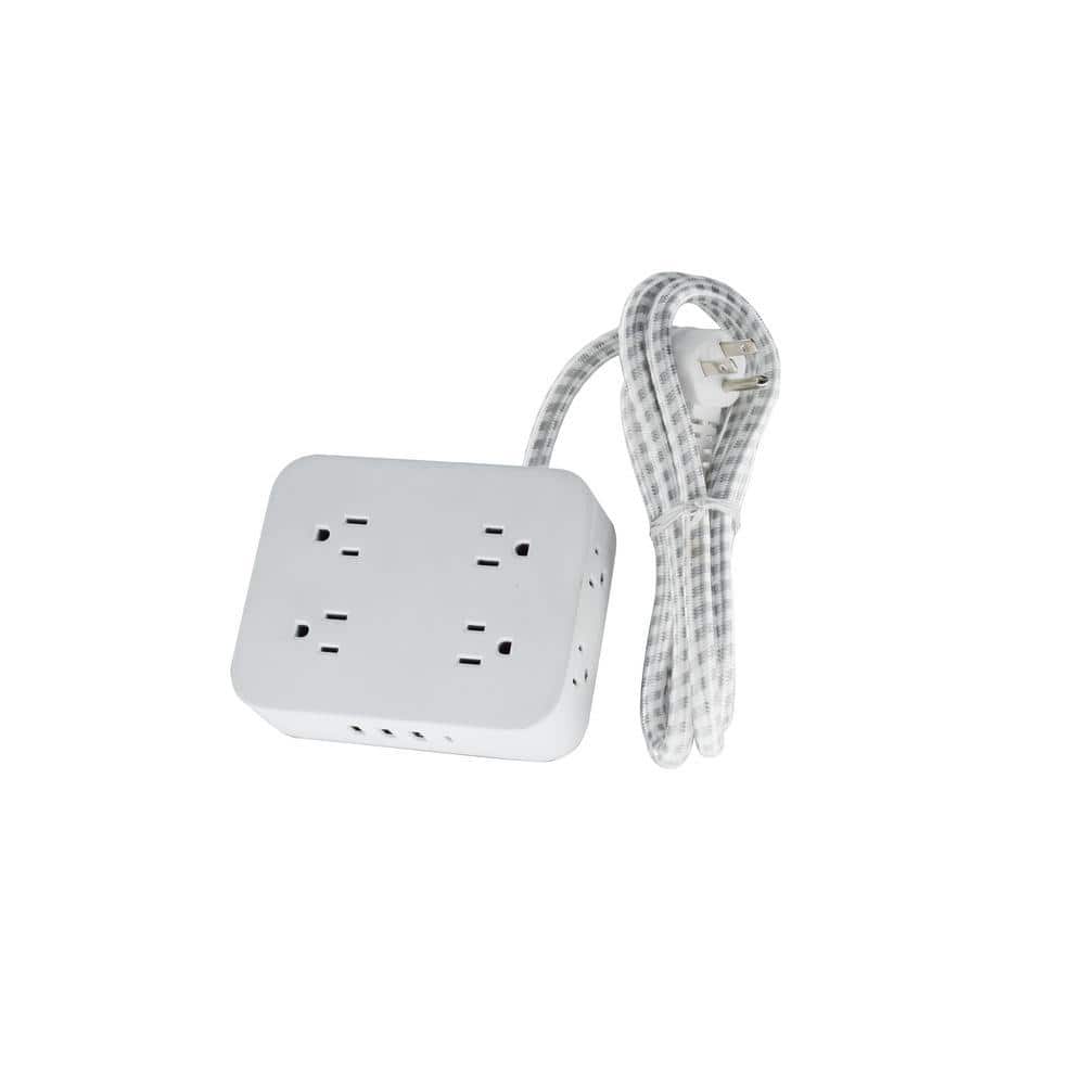 HDX 12-in-1 5ft. Indoor Extension Cord with 8-Outlet Power Strip 3 USB-A and 1 USB-C Ports (4)
