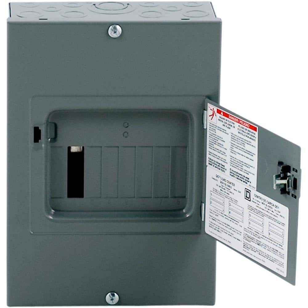 Square D QO 100 Amp 8-Space 16-Circuit Indoor Surface Mount Main Lug Load Center with Cover, Door (2)