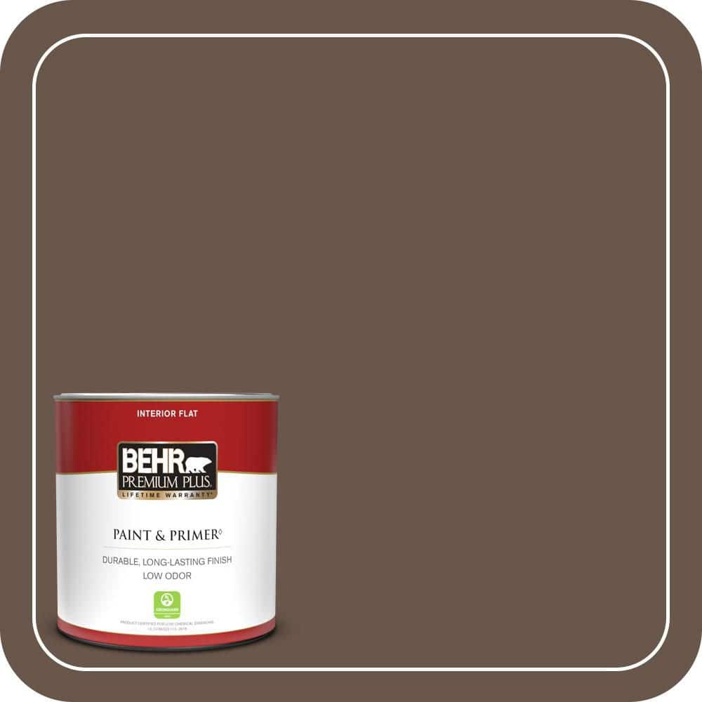BEHR PREMIUM PLUS #PPU5-18 Chocolate Swirl Enamel Interior/Exterior Paint & Primer Color Sample (1)