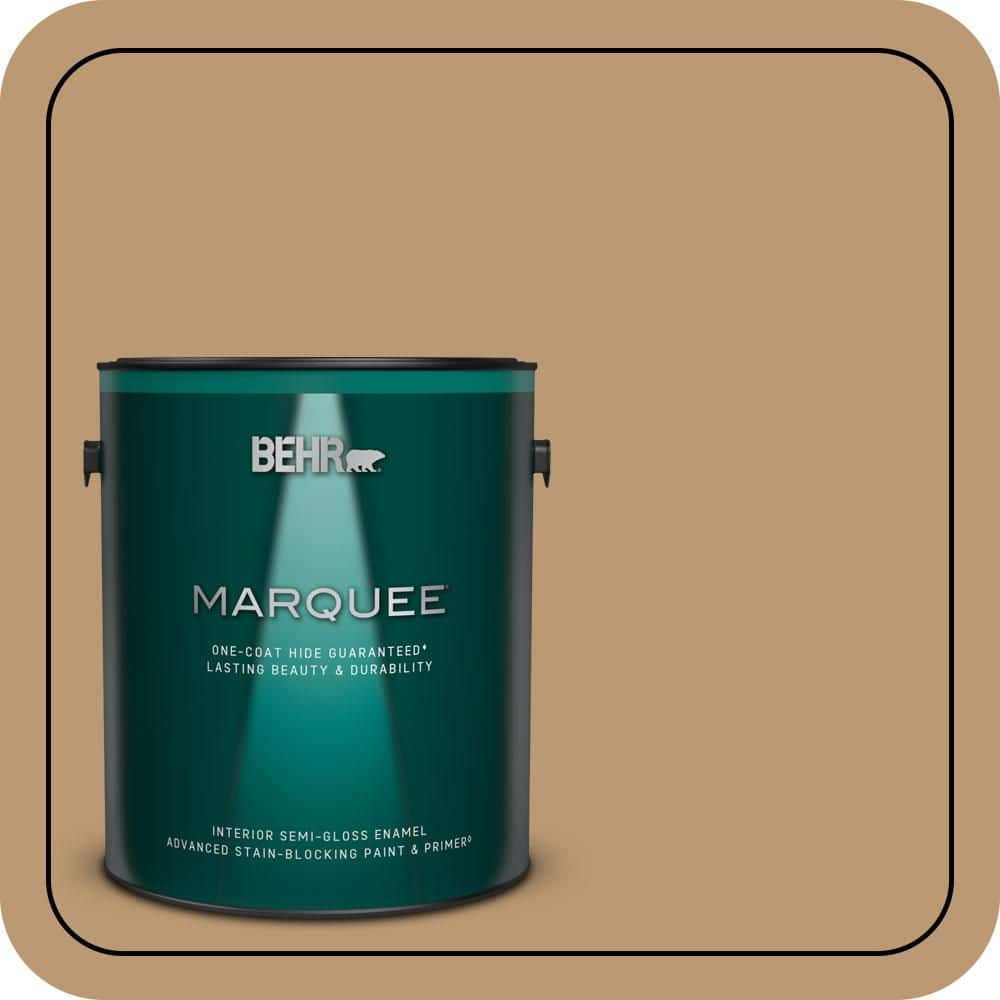 BEHR MARQUEE 1 gal. #N280-5 Antique Treasure One-Coat Hide Semi-Gloss Enamel Interior Paint & Primer