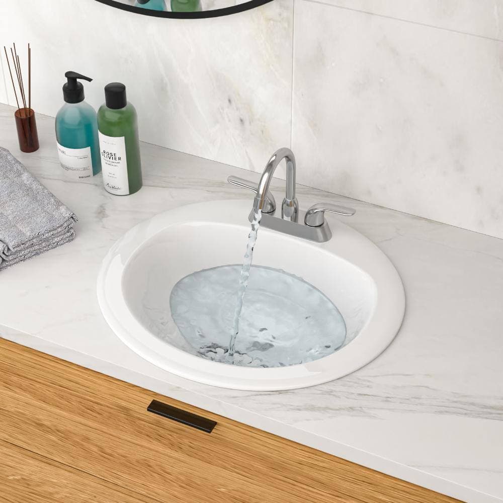 YSQCAR 20.3 in. Drop In Oval Bathroom Sink with Overflow,without Drain in White Ceramic (3)