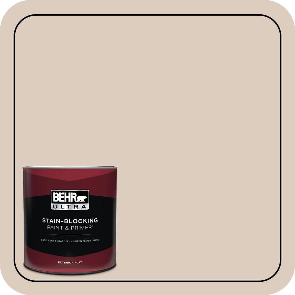 BEHR ULTRA 1 qt. #N190-2 Stonewashed Brown Flat Exterior Paint & Primer