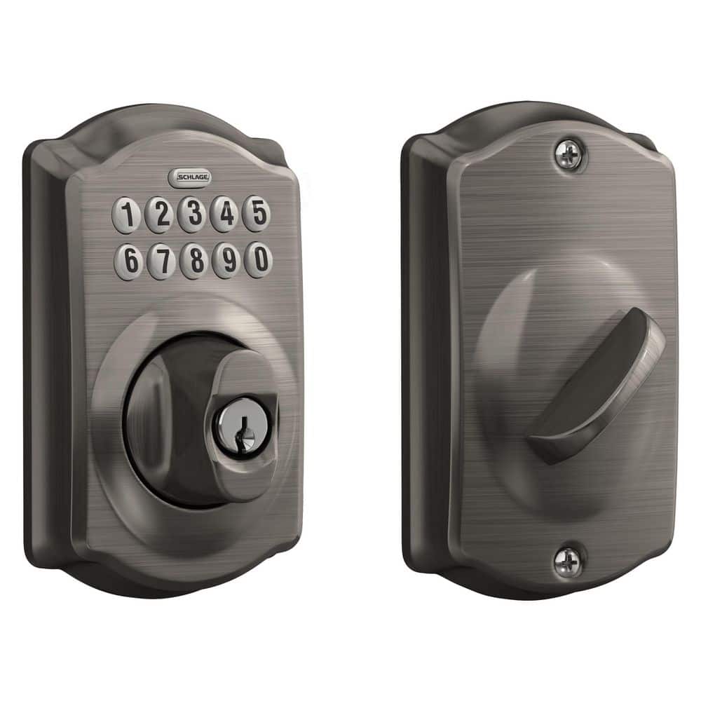 Schlage Camelot Antique Pewter Electronic Keypad Deadbolt