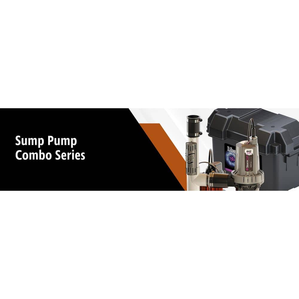 Liberty Pumps PC Series 1/3 HP Sump Pump System with Battery Backup System and Night Eye Alarm (Battery Not Included) (2)