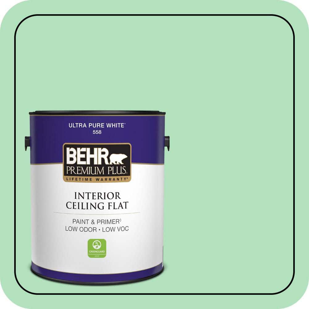 BEHR PREMIUM PLUS 1 gal. #P400-3 Folk Tale Ceiling Flat Interior Paint & Primer (1)